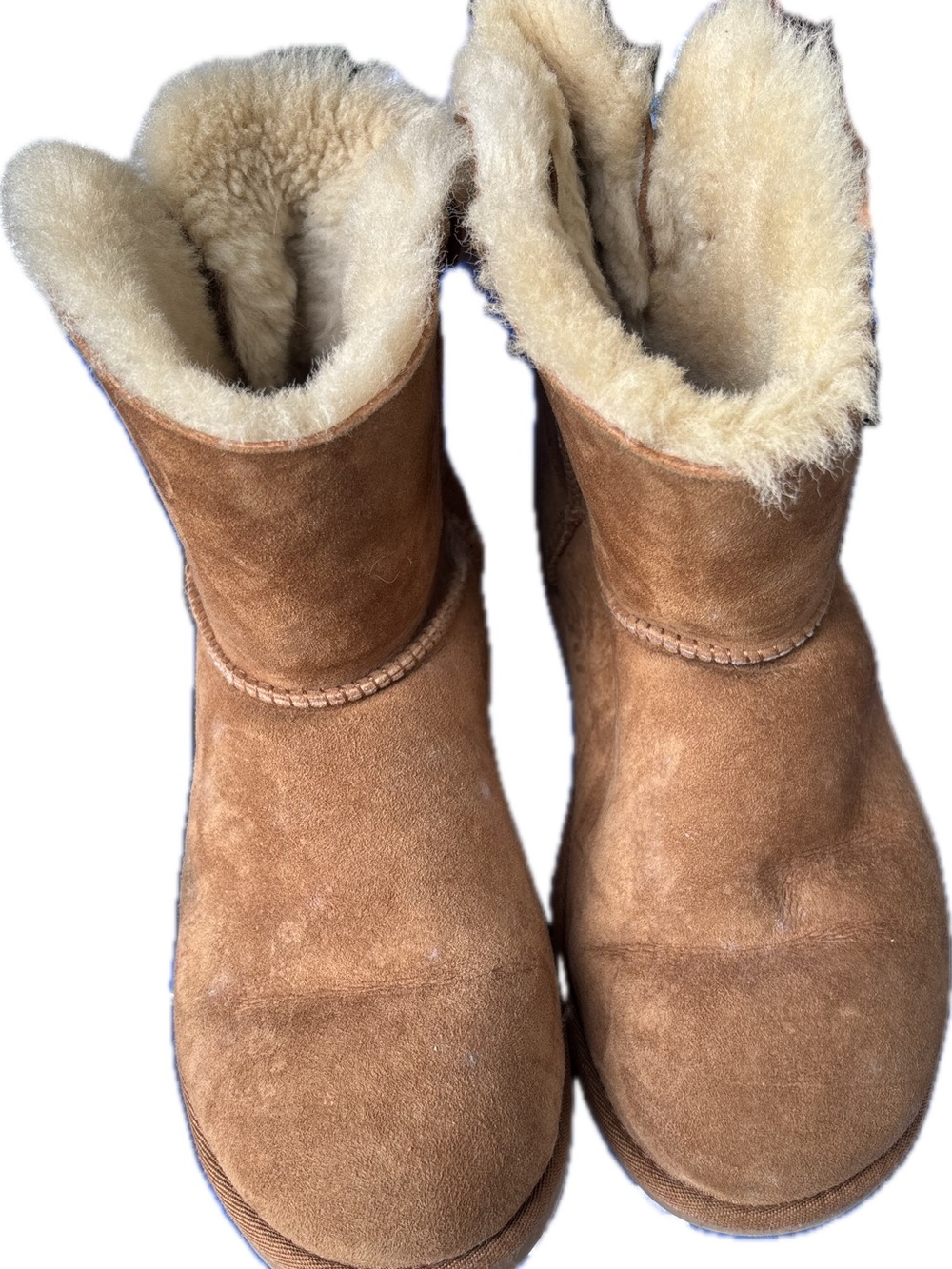 UGG Chestnut Suede Shearling Short Boots